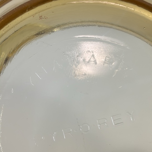 Vintage 1960’s Pyr-o-Rey Dynaware Amber Glass Casserole Dish Bowls 4.5” lot of 2 - Picture 7 of 7